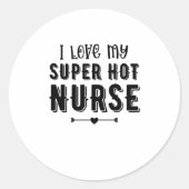 私は私の熱いすごいナースバレンタインデーの贈り物が大好き ラウンドシール (正面)