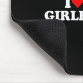 私は私の熱いガールフレンドが大好き私の熱いハート マウスパッド (コーナー)