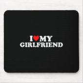 私は私の熱いガールフレンドが大好き私の熱いハート マウスパッド (正面)