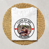 私は私の熱いガールフレンドのカップルカスタムの写真文字 Tシャツ