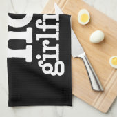 私は私の熱いガールフレンドのバレンタインデーGfギフトが大好き キッチンタオル (四つ折り)