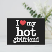 私は私の熱いガールフレンドのバレンタインデーGfギフトが大好き サンキューカード (スタンド正面)