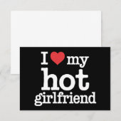 私は私の熱いガールフレンドのバレンタインデーGfギフトが大好き サンキューカード (正面/裏面)
