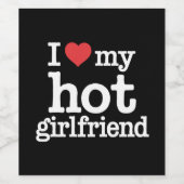 私は私の熱いガールフレンドのバレンタインデーGfギフトが大好き ワインラベル (シングルラベル)