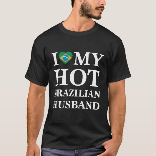 私は私の熱いブラジルの夫かわいい人間関係 Tシャツ (正面)