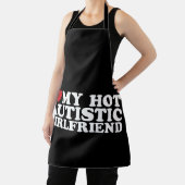 私は私の熱い自閉症ガールフレンドGF自閉症ハート エプロン (インサイチュ)