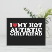私は私の熱い自閉症ガールフレンドGF自閉症ハート 招待状 (スタンド正面)