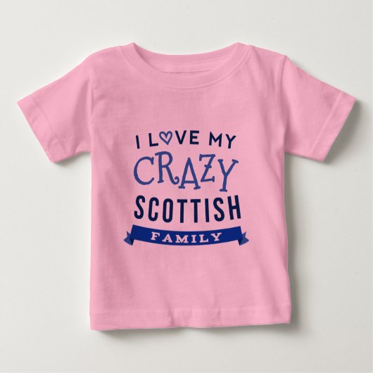 私は私の熱狂するなスコットランドの家族会のTシャツIDを愛します ベビーTシャツ (正面)