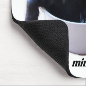 私は私の物に黒黒いパグのマウスパッドを取ります マウスパッド (コーナー)