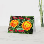 私は私の物の隣であなたのチューリップをおもしろいなバレンタイン好みます カード (正面)