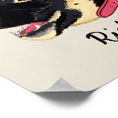 私は私の犬かわいいドイツの羊飼いの子犬の名前を愛する ポスター (角)