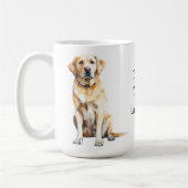 私は私の犬かわいい黄色いラブラドールレトリバーが大好き コーヒーマグカップ (左)