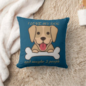 私は私の犬が大好きで、多分3人かわいいおもしろい犬 クッション (ブランケット)