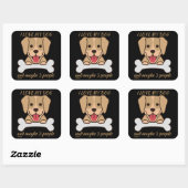 私は私の犬が大好きで、多分3人かわいいおもしろい犬 スクエアシール (シート)
