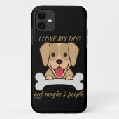 私は私の犬が大好きで、多分3人かわいいおもしろい犬 Case-Mate iPhoneケース (裏面)