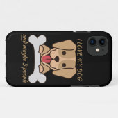 私は私の犬が大好きで、多分3人かわいいおもしろい犬 Case-Mate iPhoneケース (裏面(横))