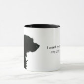 私は私の犬が私をある考える人でありたいと思います マグカップ (中央)