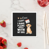 私は私の犬と計画を持っている – おもしろい犬愛 スタンダードカクテルナプキン (インサイチュ)