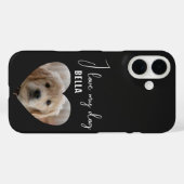 私は私の犬のハート写真ペット名が大好き Case-Mate iPhoneケース (裏面 (横))
