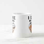 私は私の犬のハート写真犬の名前が大好き コーヒーマグカップ (中央)