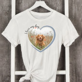私は私の犬のハート写真Tシャツが大好き Tシャツ