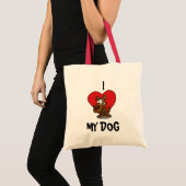 私は私の犬のバッグを愛します トートバッグ (正面(商品))