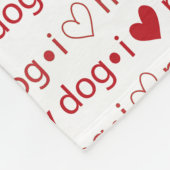 私は私の犬のフリースブランケットとハートが大好き フリースブランケット (角)