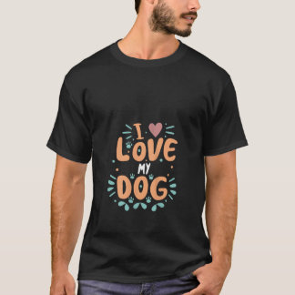 私は私の犬のポープリントハートペットラバータンクトップ愛 Tシャツ