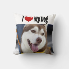 私は私の犬の写真が大好き クッション