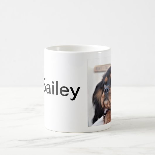 私は私の犬の写真が大好パーソナライズされたき コーヒーマグカップ (中央)