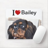 私は私の犬の写真が大好パーソナライズされたき マウスパッド (マウス)