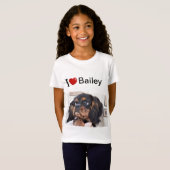 私は私の犬の写真が大好パーソナライズされたき Tシャツ (正面フル)