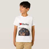 私は私の犬の写真が大好パーソナライズされたき Tシャツ (正面フル)
