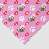 私は私の犬の写真パターカスタムンピンクが大好き 薄葉紙 (詳細)