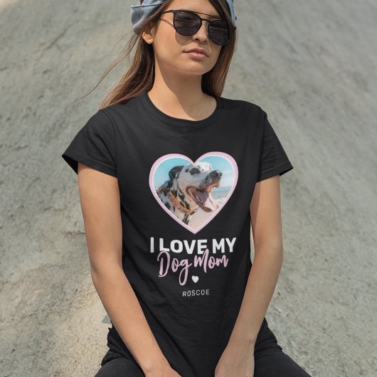 私は私の犬の母のハート写真 Tシャツ