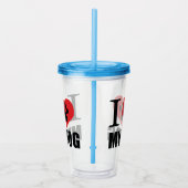 私は私の犬の装飾用クッションが大好き アクリルタンブラー (右)