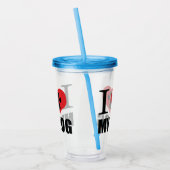 私は私の犬の装飾用クッションが大好き アクリルタンブラー (左)