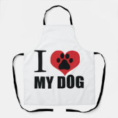 私は私の犬の装飾用クッションが大好き エプロン (正面)