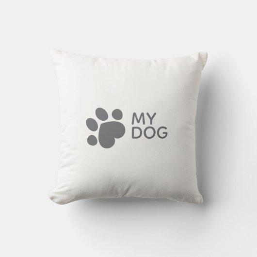 私は私の犬の装飾用クッションが大好き クッション (正面)