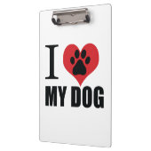 私は私の犬の装飾用クッションが大好き クリップボード (左)