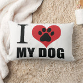 私は私の犬の装飾用クッションが大好き ランバークッション (ブランケット)