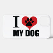 私は私の犬の装飾用クッションが大好き Case-Mate iPhoneケース (裏面 (横))