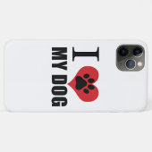 私は私の犬の装飾用クッションが大好き Case-Mate iPhoneケース (裏面(横))