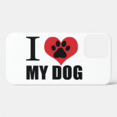 私は私の犬の装飾用クッションが大好き Case-Mate iPhoneケース (裏面 (横))