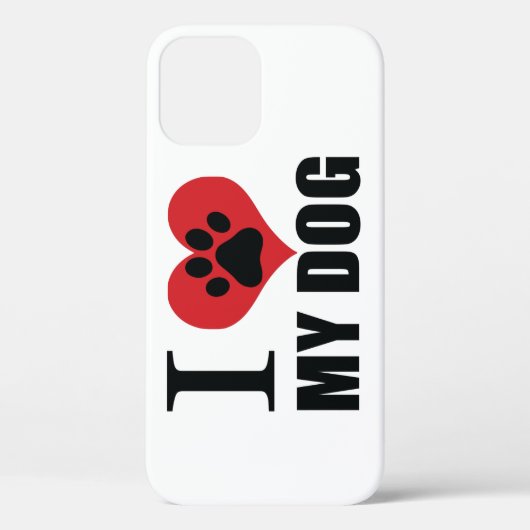 私は私の犬の装飾用クッションが大好き Case-Mate iPhoneケース (裏面)