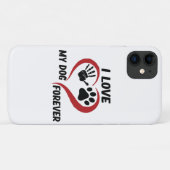 私は私の犬の装飾用クッションが大好き Case-Mate iPhoneケース (裏面(横))