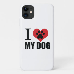 私は私の犬の装飾用クッションが大好き iPhone 11 ケース
