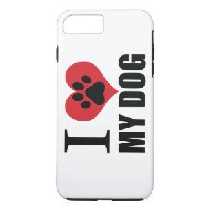 私は私の犬の装飾用クッションが大好き iPhone 8 PLUS/7 PLUSケース