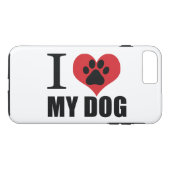 私は私の犬の装飾用クッションが大好き Case-Mate iPhoneケース (裏面(横))