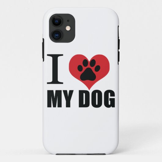 私は私の犬の装飾用クッションが大好き Case-Mate iPhoneケース (裏面)